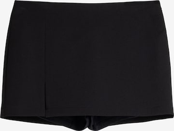 Bershka Slimfit Kalhoty – černá: přední strana