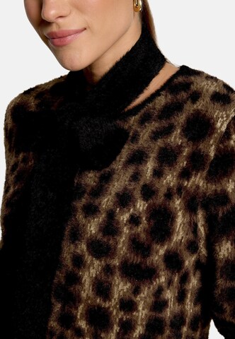 zero Casual-Strickjacke mit Jacquard in Schwarz