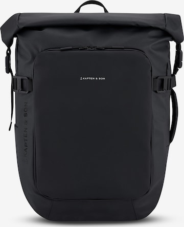 Kapten & Son Rucksack 'Lisbon Pro' in Schwarz: Vorderseite