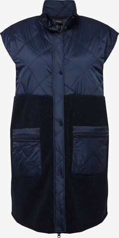 Ulla Popken Bodywarmer in Blauw: voorkant