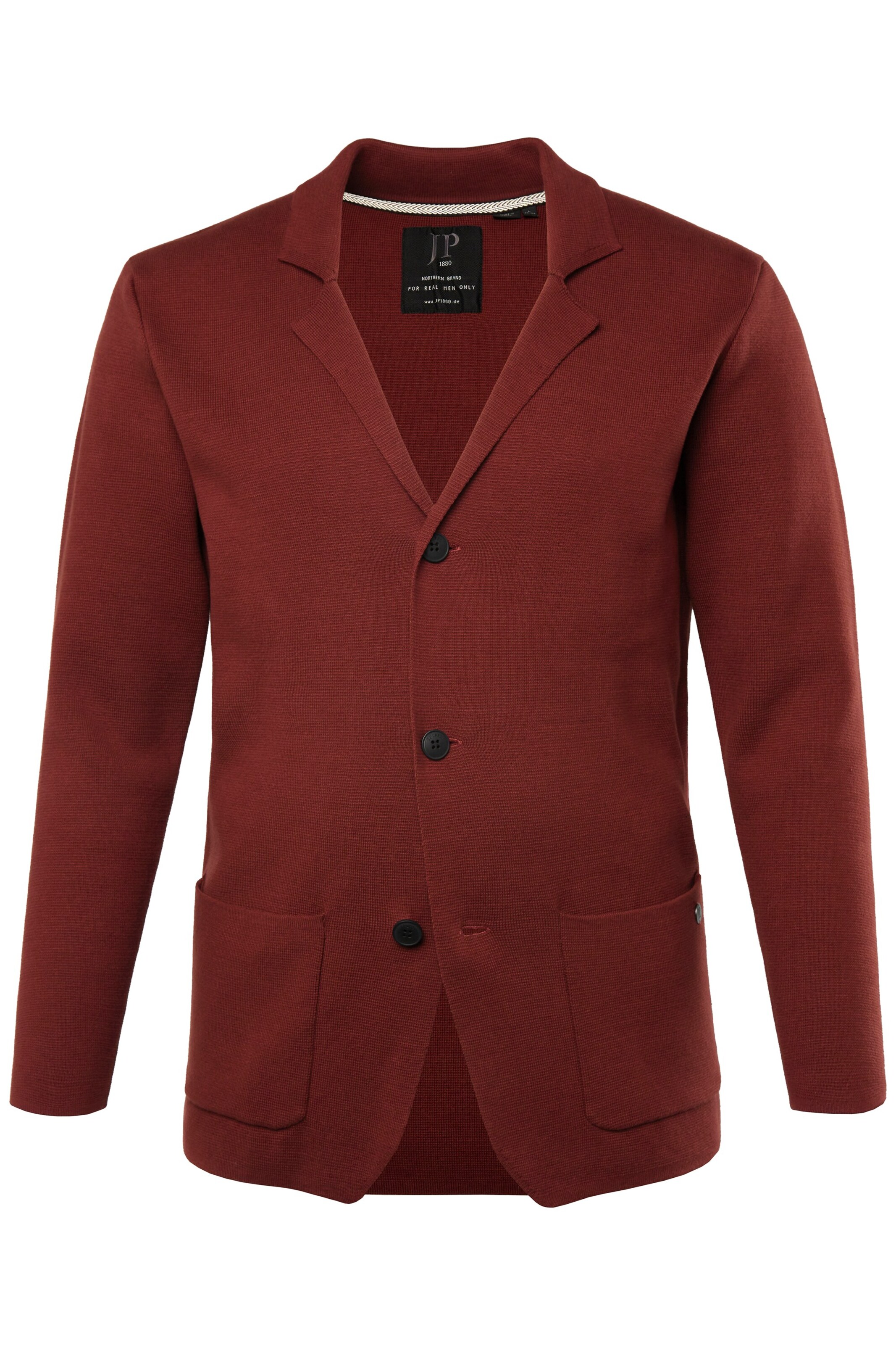 JP1880 Gebreid vest in Rood: voorkant