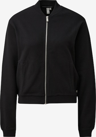 Veste de survêtement QS en noir : devant