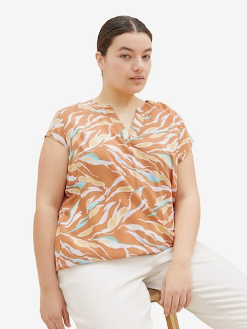 Tom Tailor Women + Bluse in Braun: predná strana