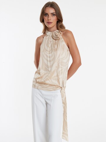 Ana Alcazar Top 'Wapara' in Beige: voorkant