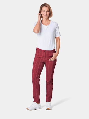 Regular Pantalon Goldner en rouge