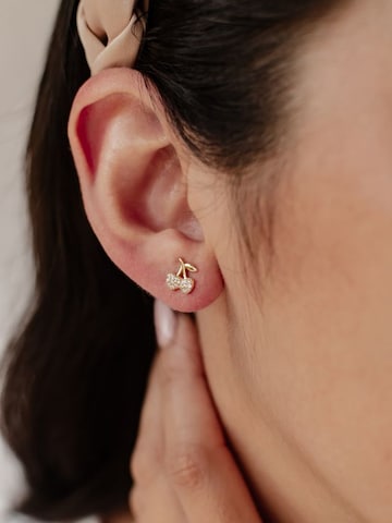 Hey Happiness - Pendientes 'Cherry Pop' en oro