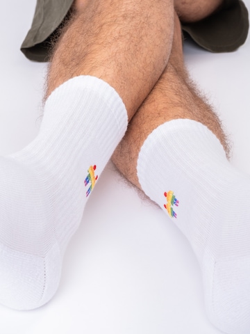 Occulto Socken 'Pride' in Weiß
