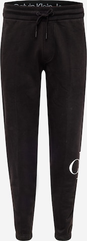 Calvin Klein Tapered Trousers in Black: front