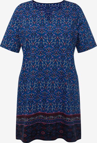 T-shirt Ulla Popken en bleu : devant