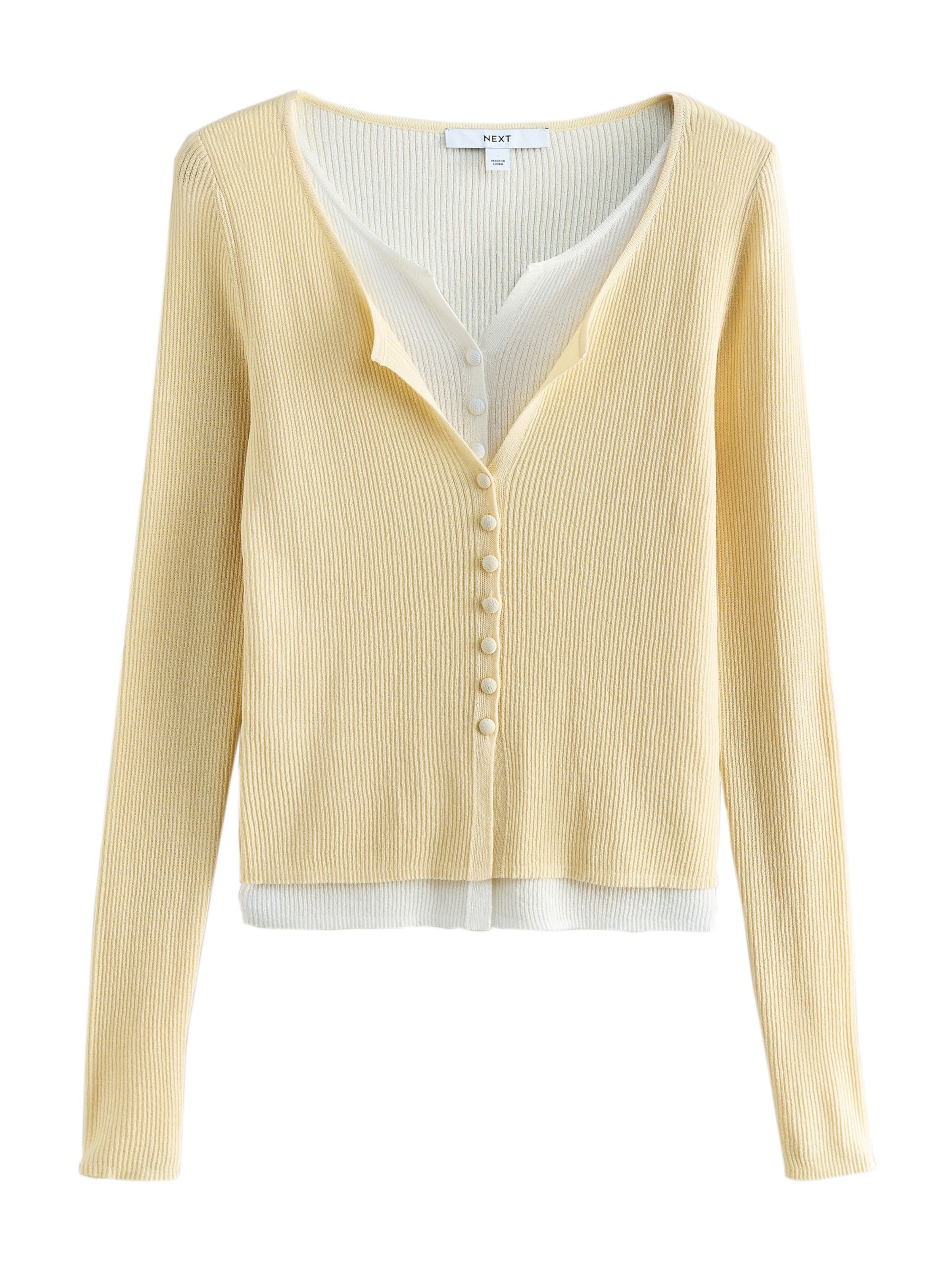 Next Strickjacke in Gelb: Vorderseite