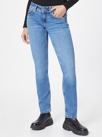 Pepe Jeans Slimfit Jeans 'Saturn' in Blauw: voorkant