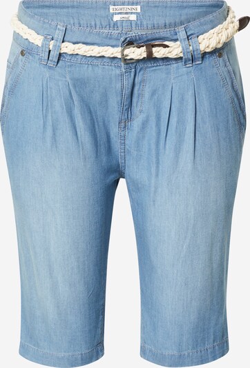 Pantaloni cu cute Eight2Nine pe albastru denim / maro închis / alb, Vizualizare produs