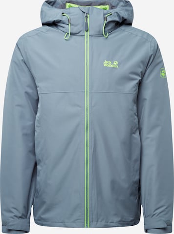 JACK WOLFSKIN Outdoor jacket 'North Fjord' in Grey: front