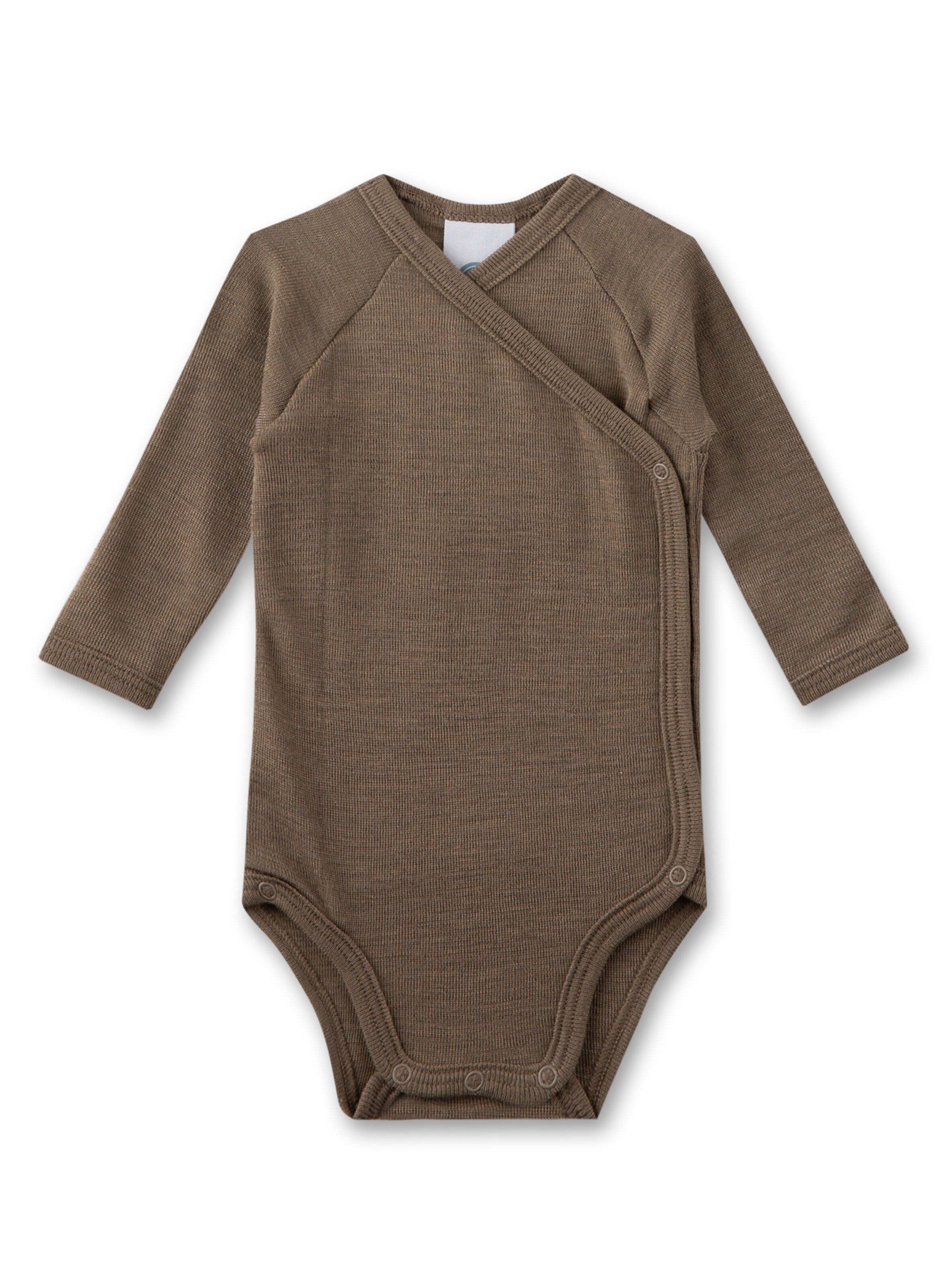Tutina / body per bambino di Sanetta in beige: frontale
