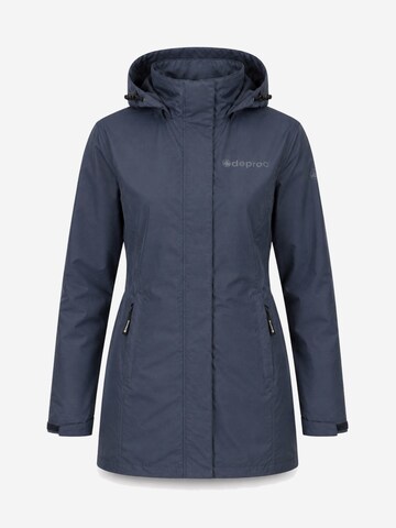 deproc Winterjas 'Outdoorparka LAVAL LONG Damen Outdoorjacke, Regenjacke' in Blauw