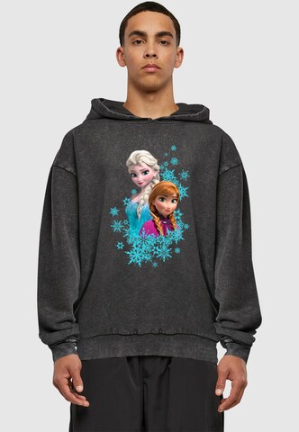 ABSOLUTE CULT Sweatshirt 'Frozen - Elsa And Anna Sisters' in Black: front