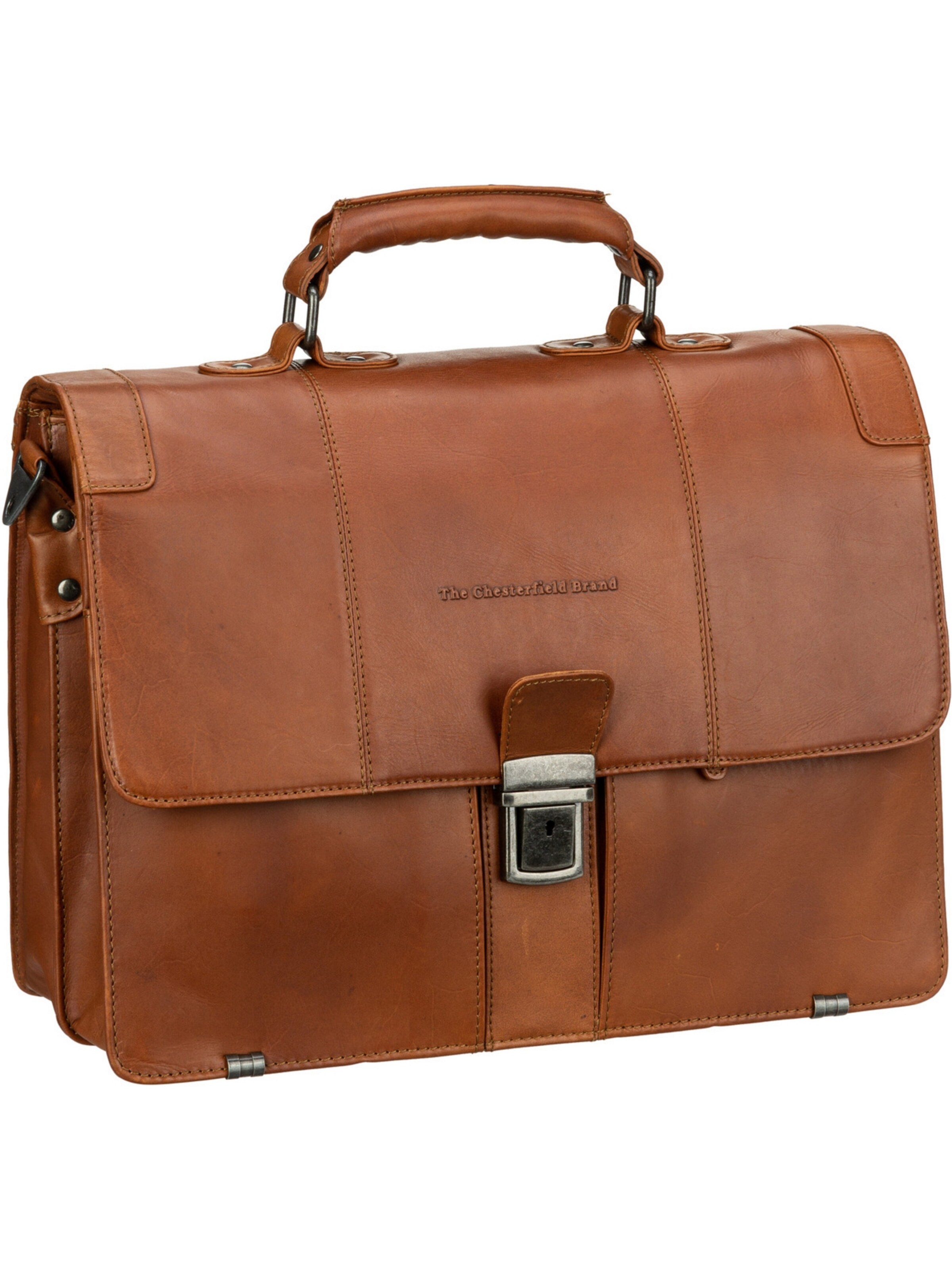 The Chesterfield Brand Document Bag in Brown: front