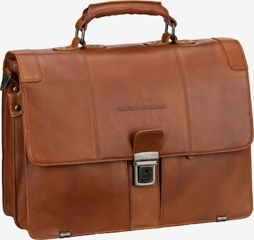 The Chesterfield Brand Document Bag in Brown: front