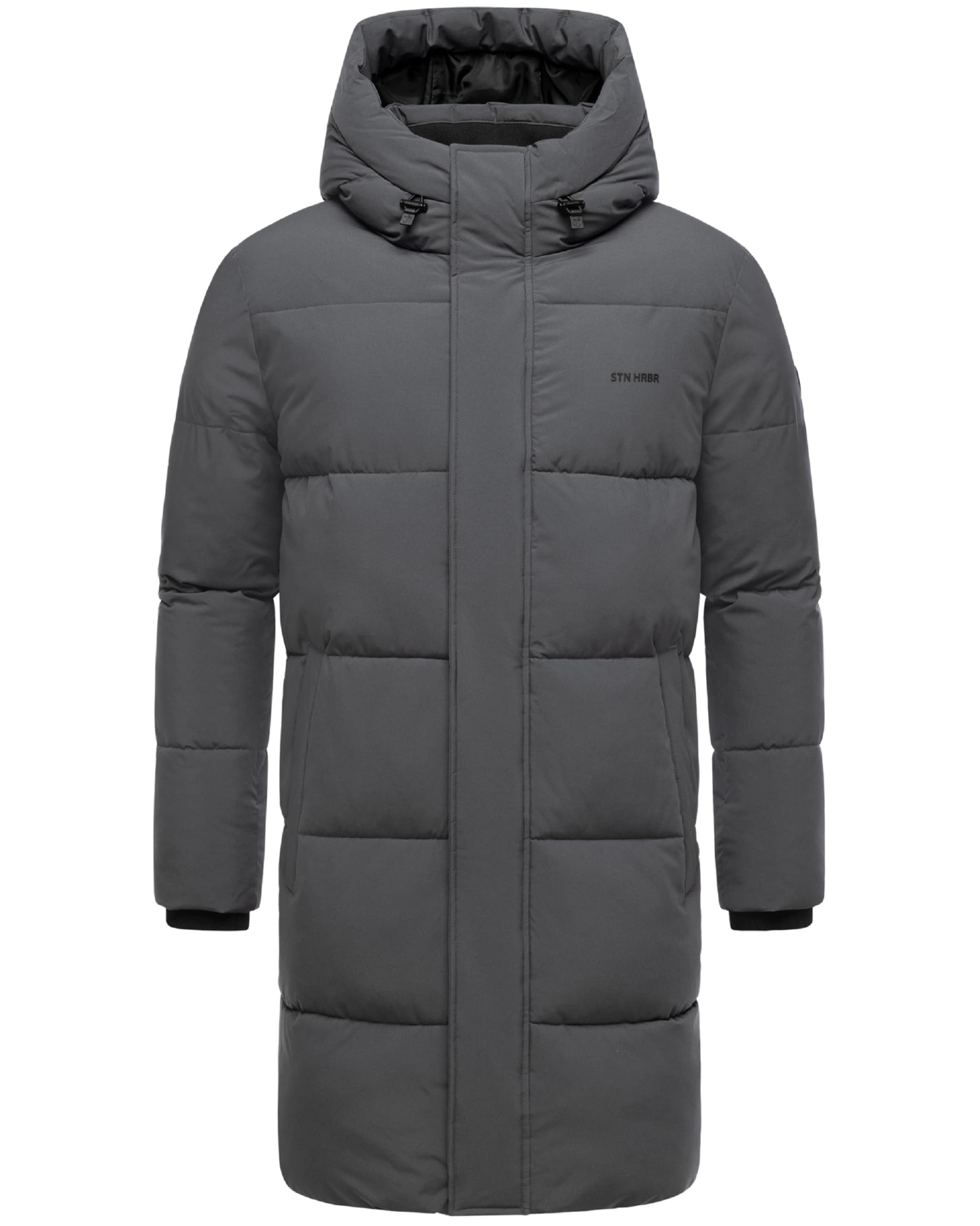 STONE HARBOUR Mantel 'Hadrieen XX' in Grau: Vorderseite