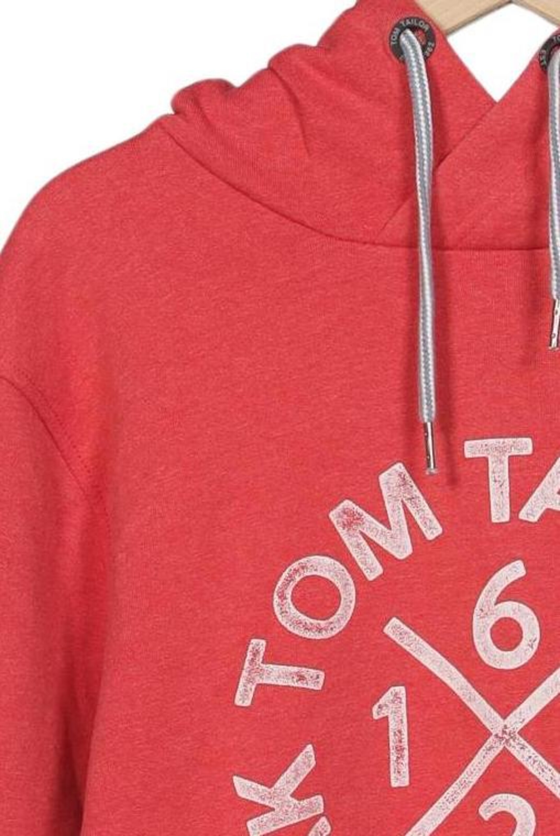 TOM TAILOR Kapuzenpullover L in Rot