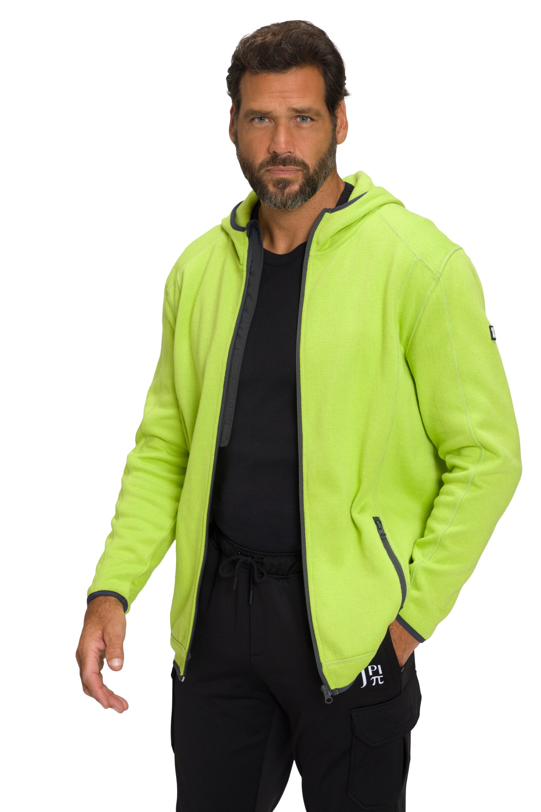 JAY-PI Sweatjacke in Grün: Vorderseite