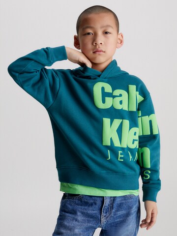 Calvin Klein Jeans Sweatshirt in Grün: predná strana