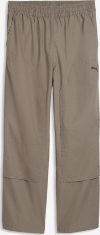 Loosefit Pantalon de sport 'Essentials' PUMA en beige : devant