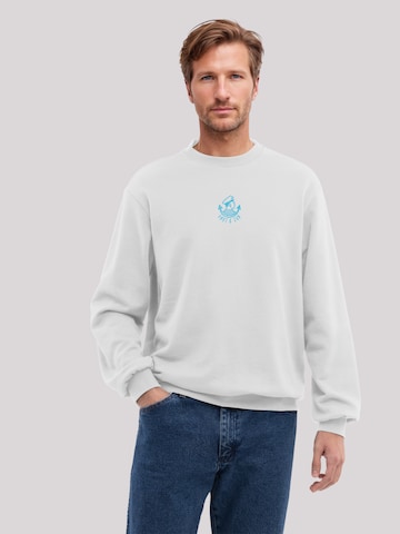 F4NT4STIC Sweatshirt 'Knut und Jan Scribble' in Wit: voorkant