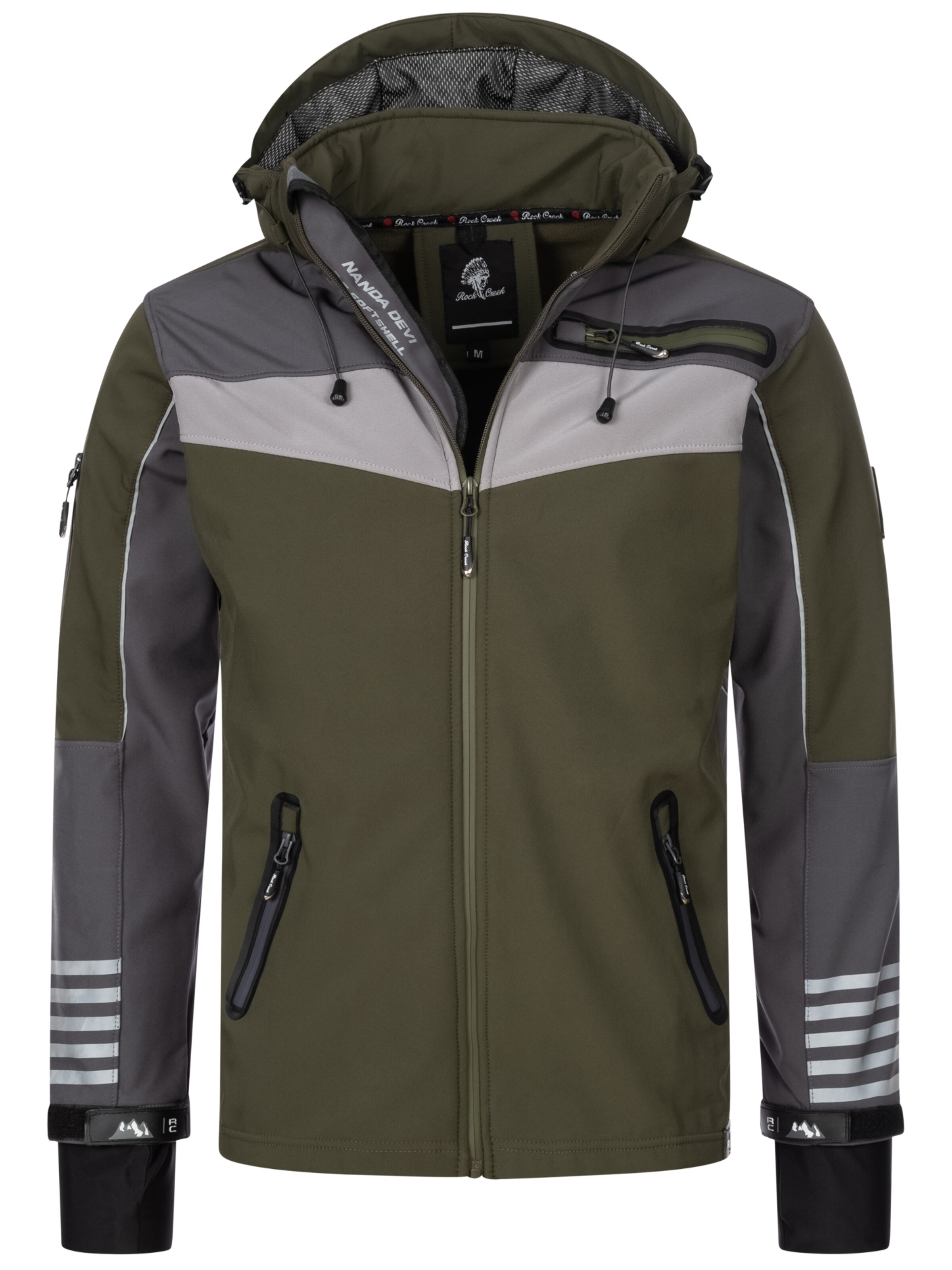 Rock Creek Funktionsjacke in Grün: Vorderseite