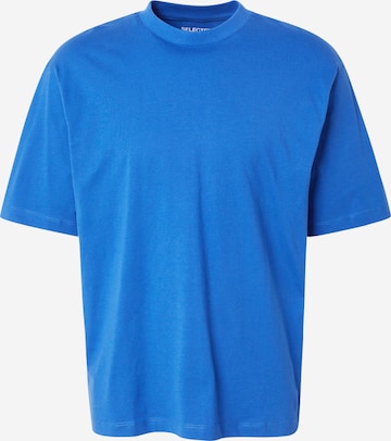 Tricou 'SLHCOLMAN' de la SELECTED pe albastru: față