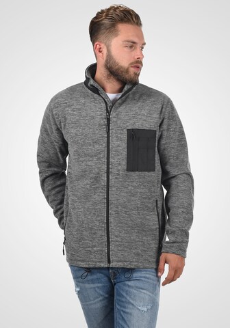 INDICODE JEANS Fleece Jacket 'Wilton' in Grey: front