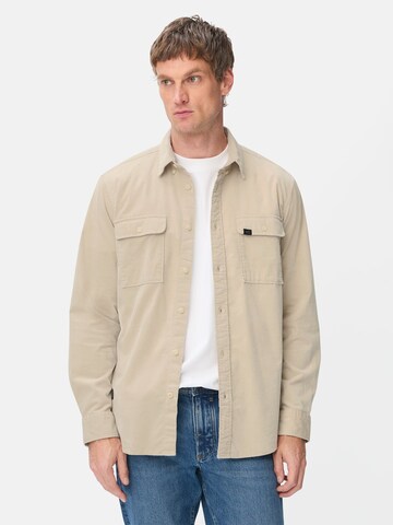 CAMEL ACTIVE Regular fit Button Up Shirt in Beige: front