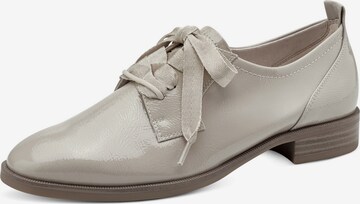 TAMARIS Veterschoen in Beige: voorkant