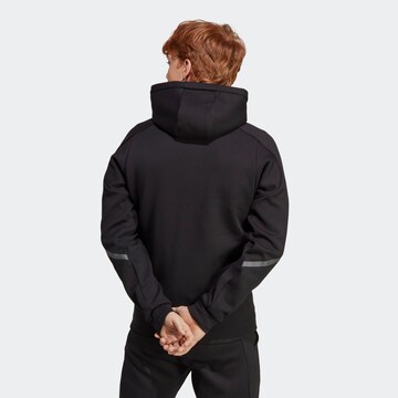 ADIDAS SPORTSWEAR Athletic Zip-Up Hoodie in Black