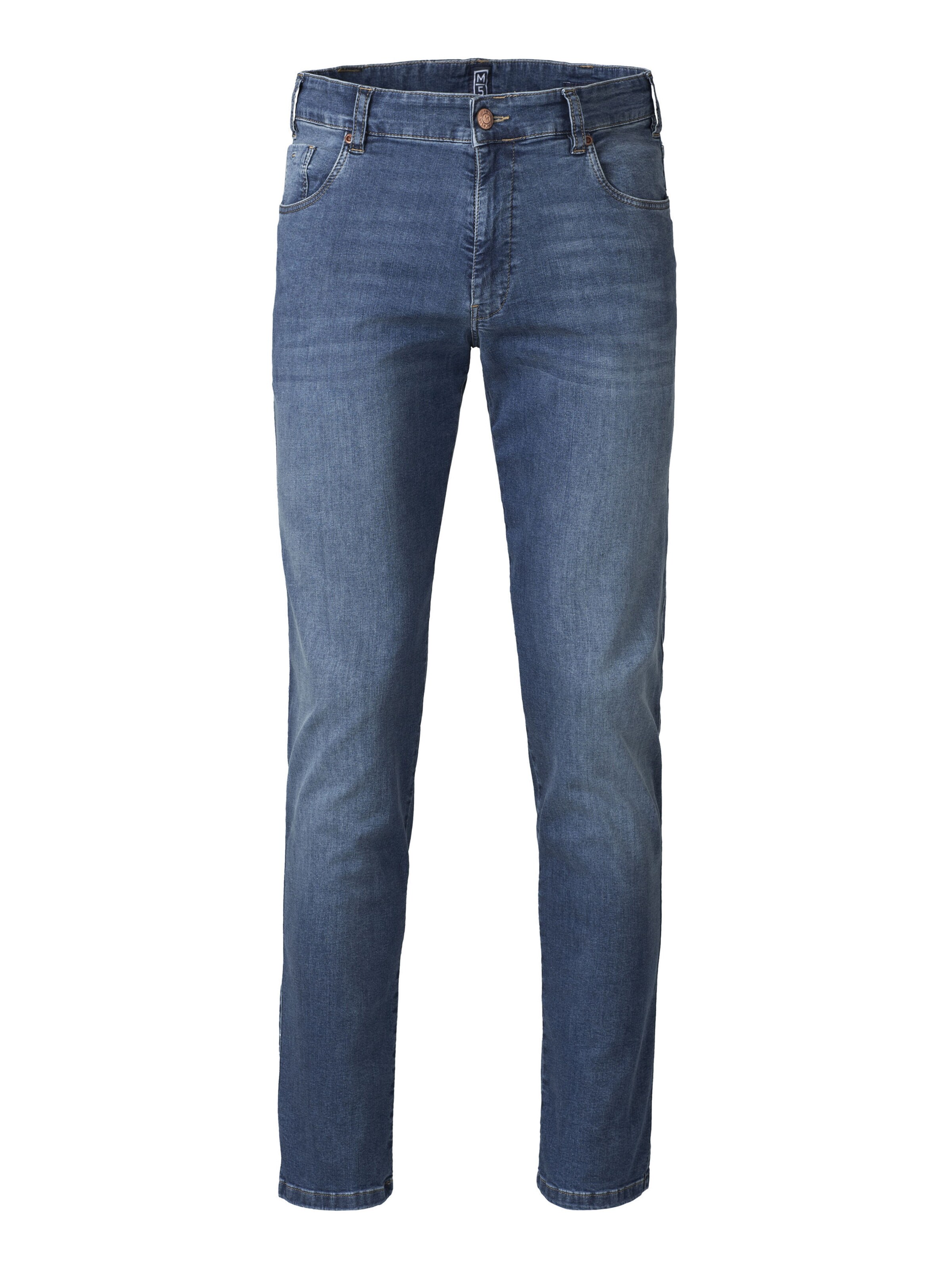 MEYER Slimfit Jeans 'M5' in Blauw: voorkant