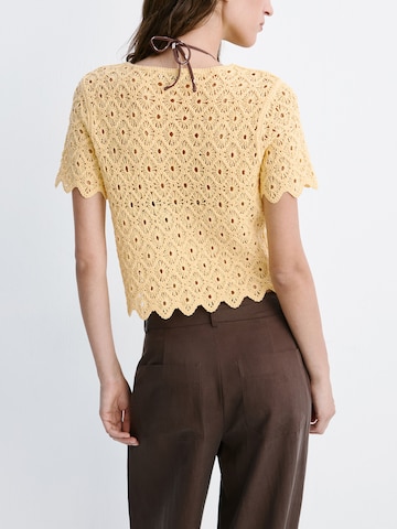 MANGO - Cárdigan 'SITIN' en amarillo