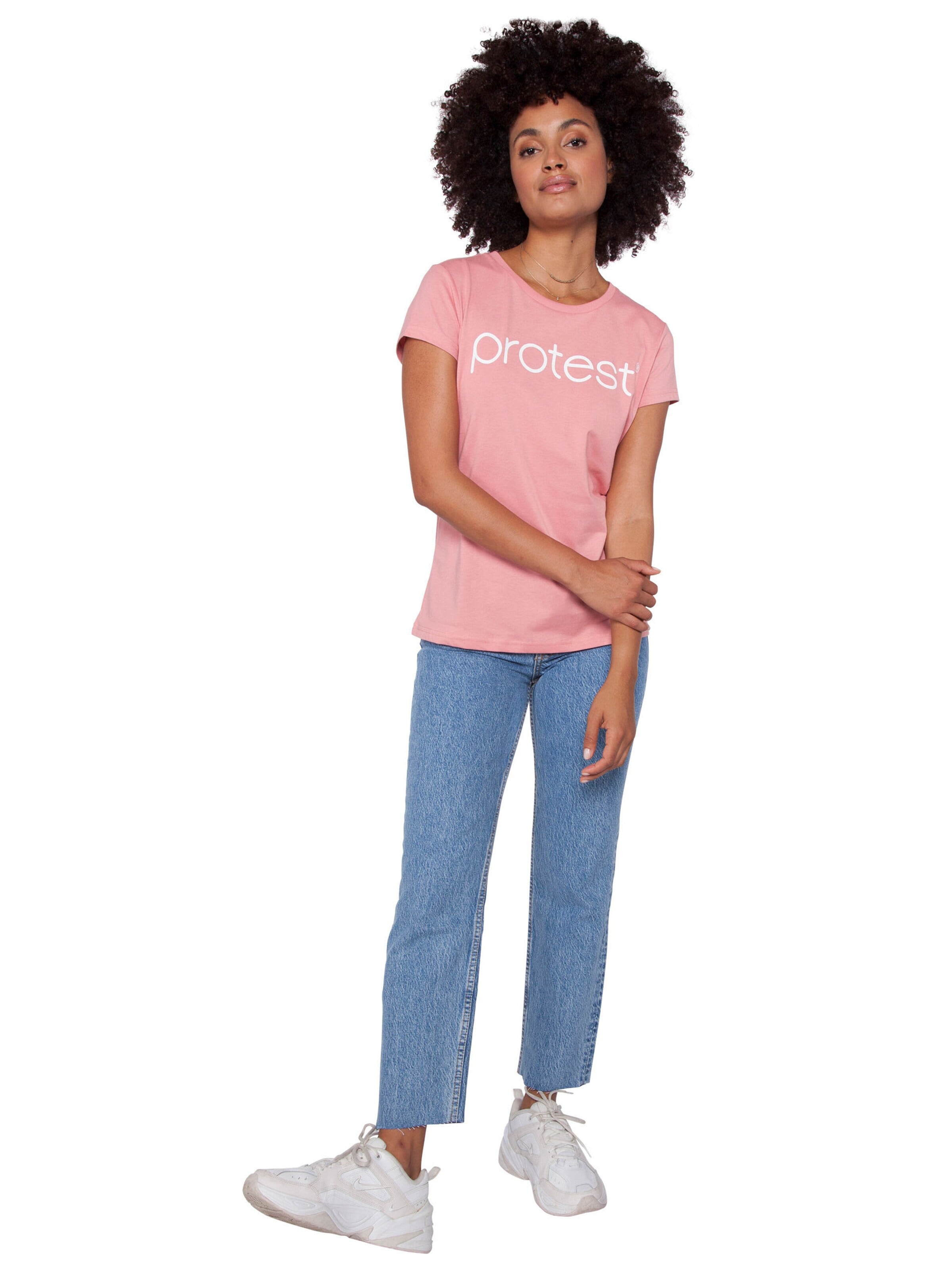 PROTEST Shirt 'CLASSIC LOGO T-SHIRT' in Roze