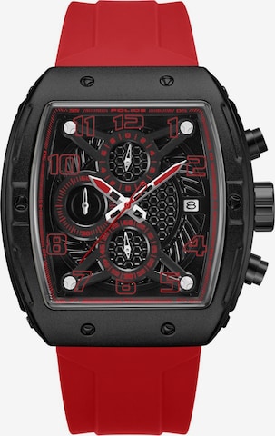 POLICE Quarzuhr ' Coswig ' in Rot: Vorderseite