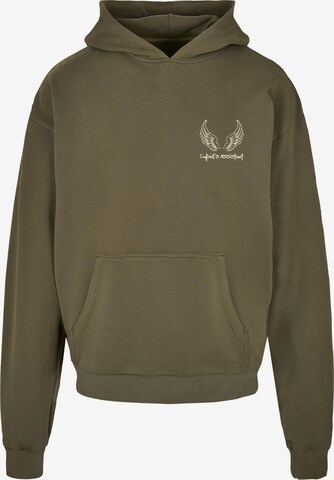 Merchcode Sweatshirt 'Cupid´s Assistant' in Groen: voorkant