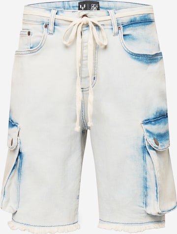 Regular Jeans cargo SikSilk en blanc : devant