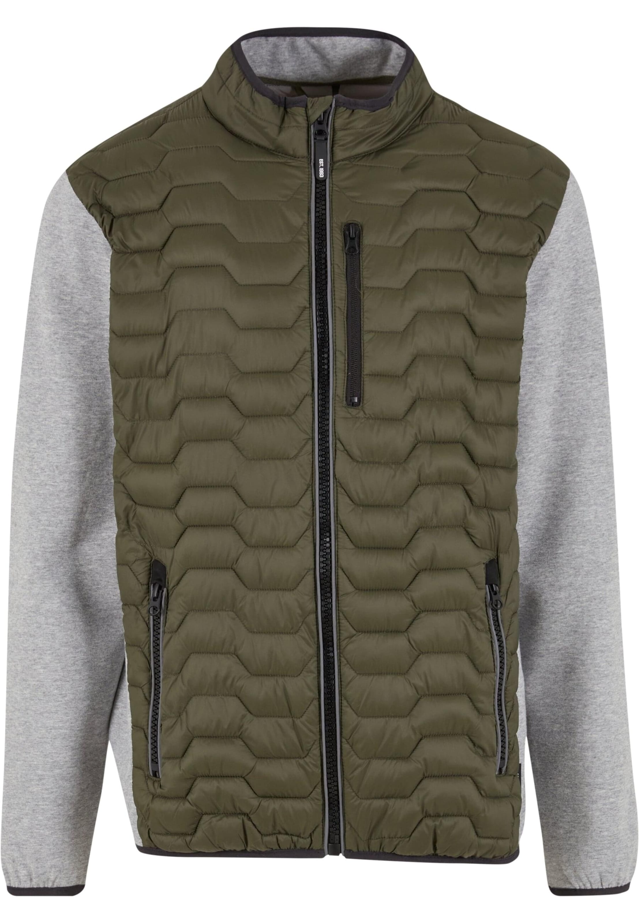 INDICODE JEANS Přechodná bunda 'Erlan' – zelená: přední strana