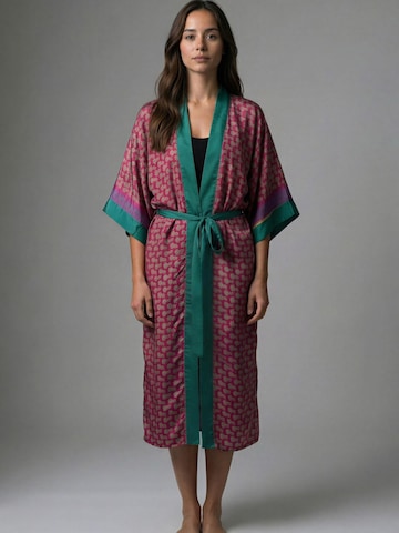 Shop Karey - Kimono 'Jaipur Sunset' en rojo