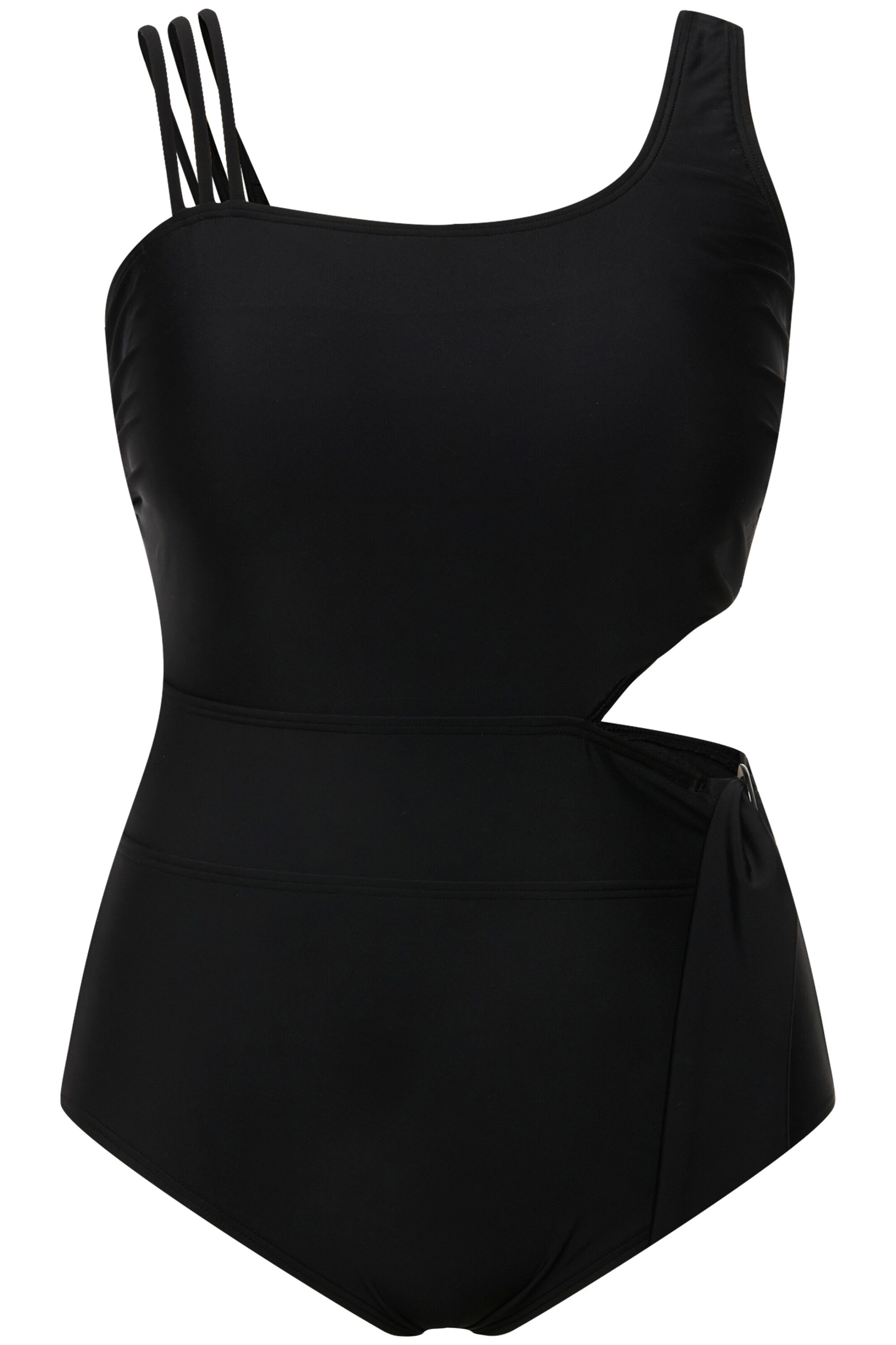 Ulla Popken Badpak in Zwart: voorkant