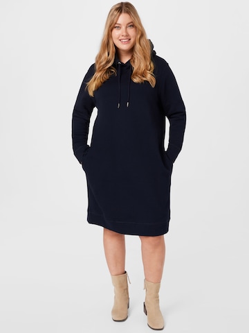 Tommy Hilfiger Curve - Vestido oversized em azul: frente