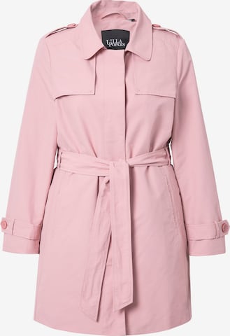 Ulla Popken Between-seasons coat in Pink: front