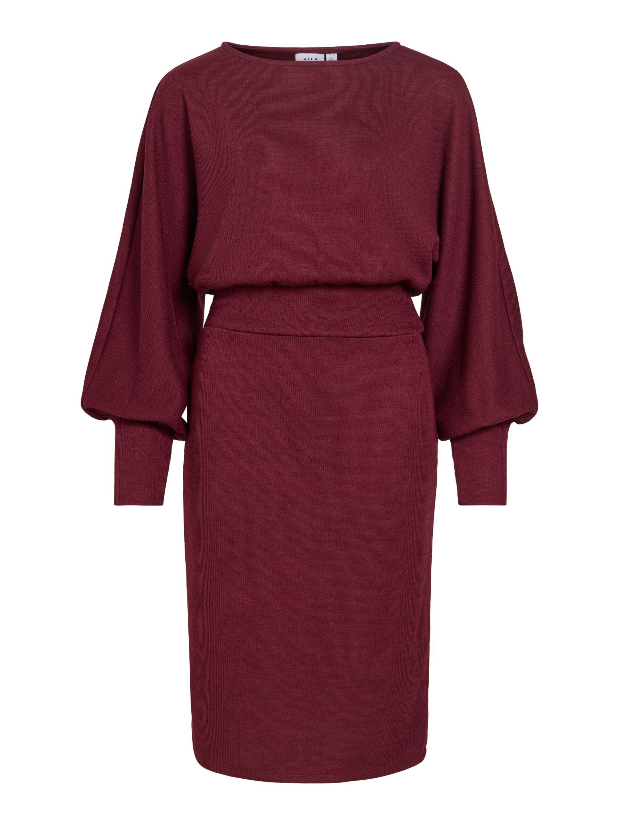 VILA Knit dress 'VIRAFFI' in Red: front