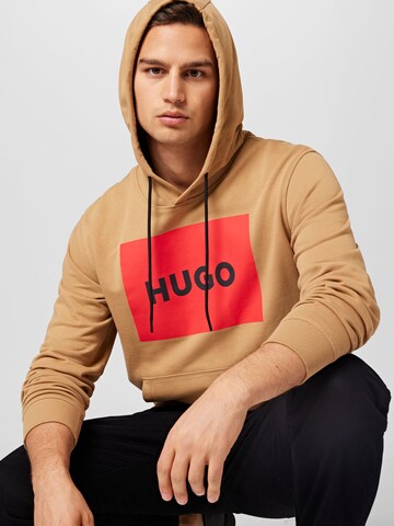 HUGO - Sweatshirt 'Duratschi' em bege