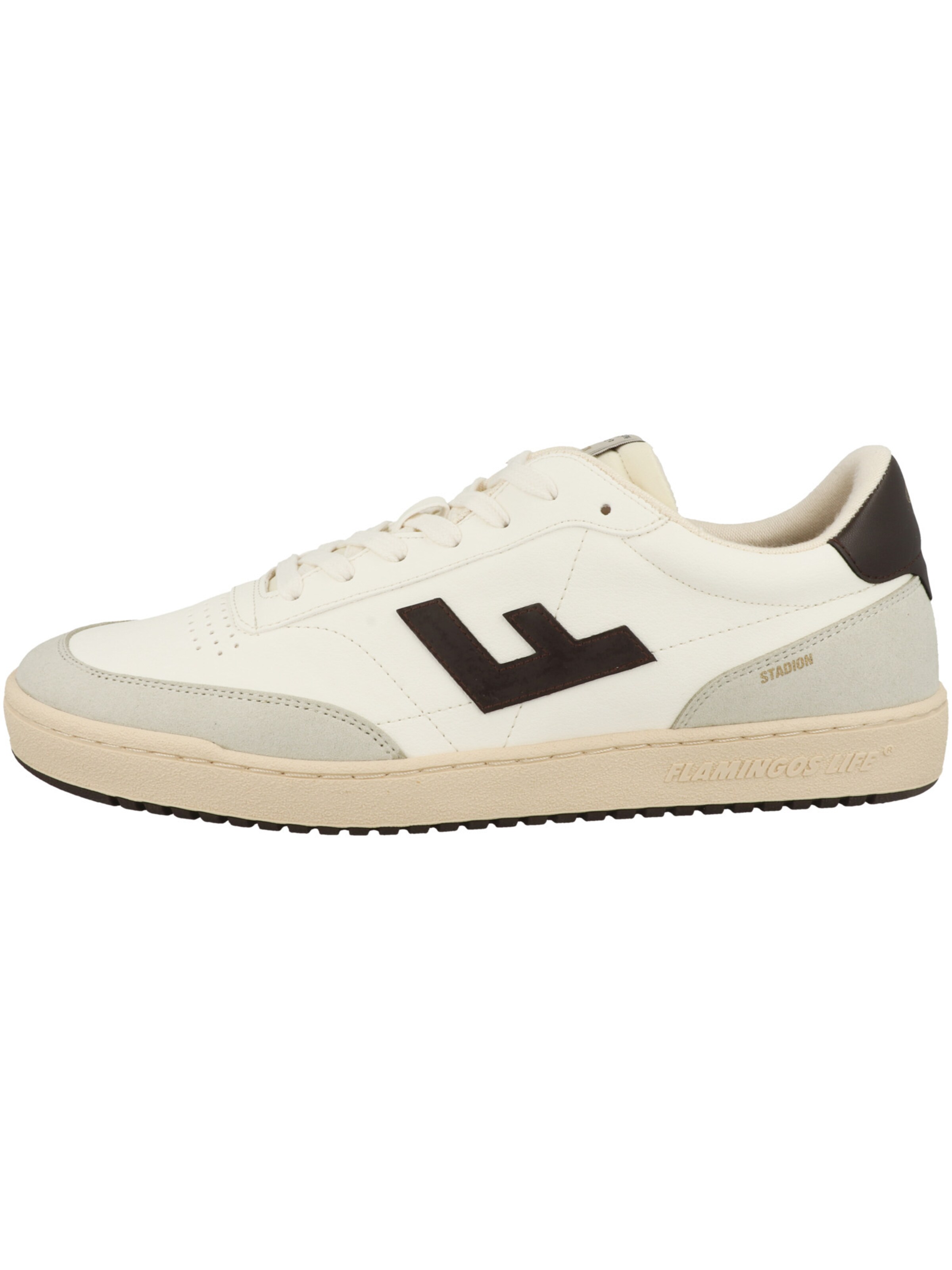 Flamingos Life Platform trainers ' Stadion ' in Beige: front