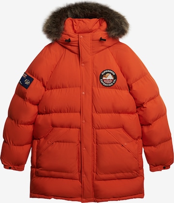 Superdry Winter Coat 'Everest' in Orange: front