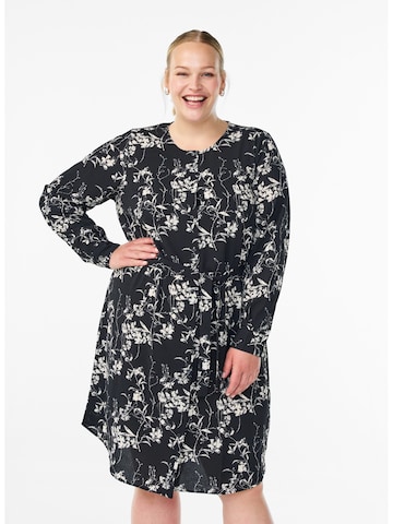 Zizzi Shirt dress 'Vanni' in Black: front